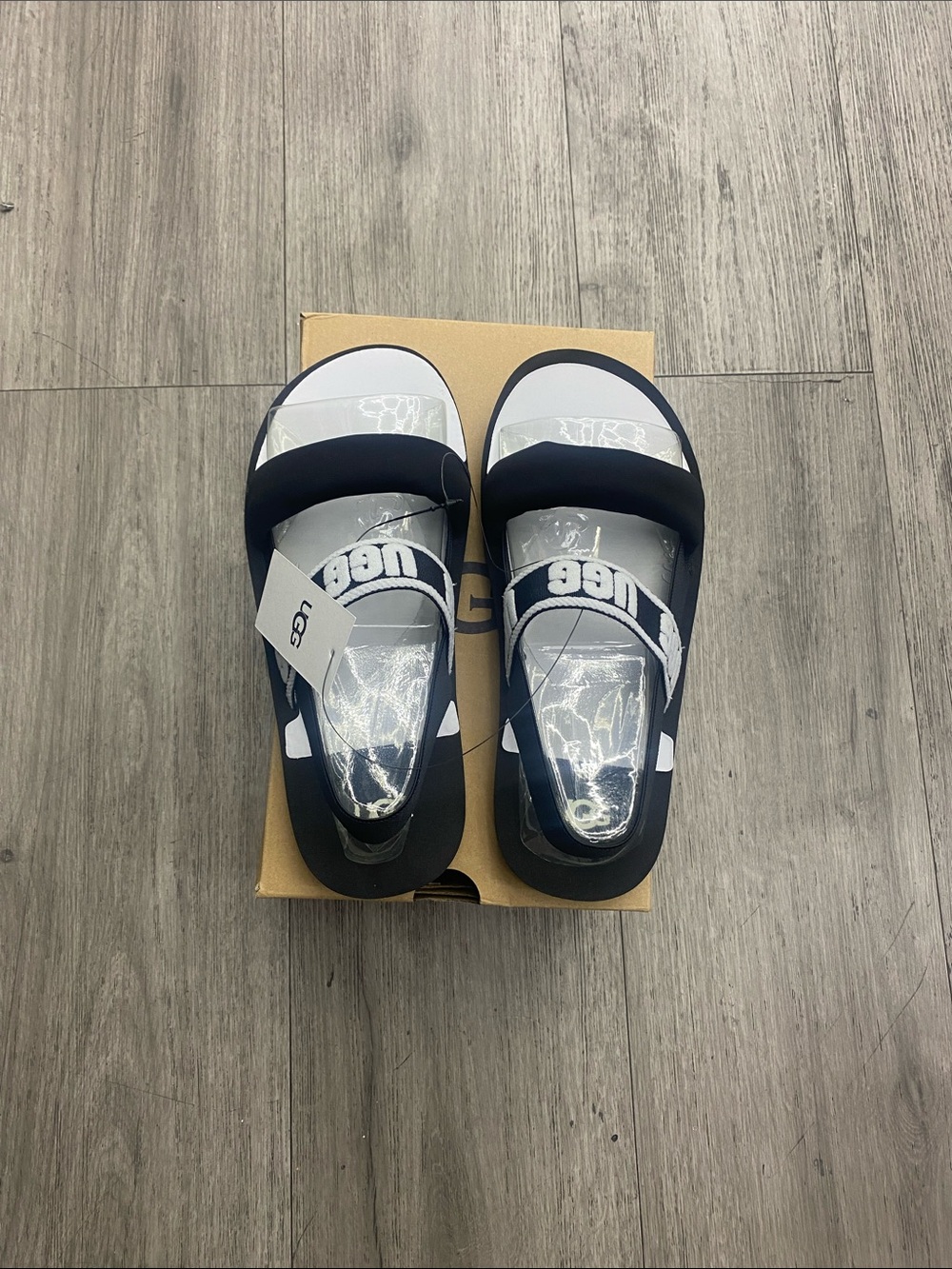UGG K Zuma Sling Sandals Black Women Size EU 37 US 5